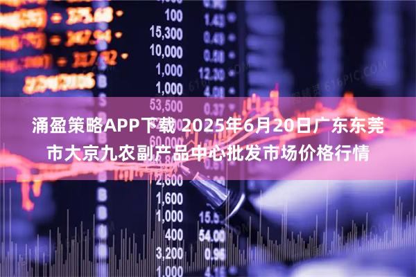 涌盈策略APP下载 2025年6月20日广东东莞市大京九农副产品中心批发市场价格行情