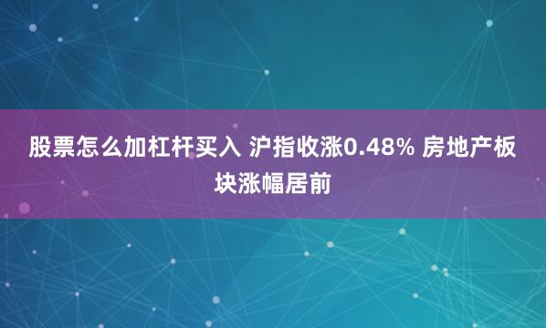 股票怎么加杠杆买入 沪指收涨0.48% 房地产板块涨幅居前
